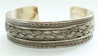 STERLING SILVER HEAVY BAND BANGLE