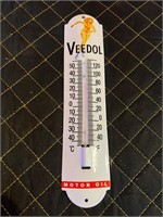 1ft Porcelain Veedol Thermometer
