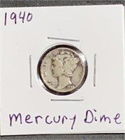 1940 Mercury DIme US SIlver Coin