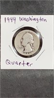 1944 Silver Washington Quarters US 25 Cent Coin