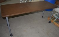 BROWN LAMINATE 60" X 24" TRAIN TABLE