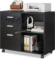 DEVAISE $121 Retail Wooden File Cabinet with 3
