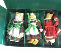 Set of 3 animals Dolls Holidays