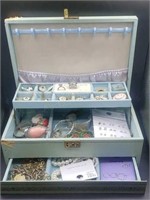 Vintage Jewelry Box W/ Contents.