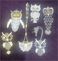 Vintage Very  Large Owl And Butterfly Necklaces