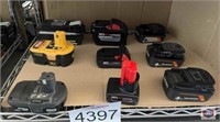 DeWalt, Milwaukee, RYOBI, RIDGID lot of (9 pcs)