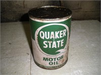 Quaker State Flat Top Metal Oil Can
