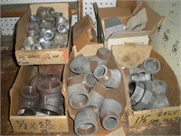Boxes of Black Pipe & Galvanized Fittings