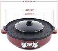 2 in 1 electric smokeless grill