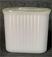 Small Milk Glass Refrigerator Lidded Jar