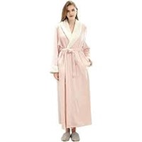 Soft Long Pink Ladies Robe
