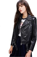 LY VAREY LIN Women's Faux Leather Motorcycle