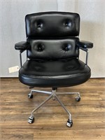 Modern Reproduction Black and Chrome Chair
