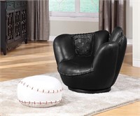 New Benzara All Star Baseball Chair & Ottoman Set