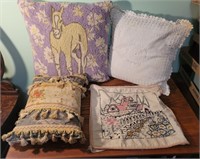 Throw pillows. several sizes