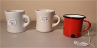 Restaurant mugs and enameled mug