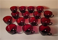 French Ruby Red coffee cups