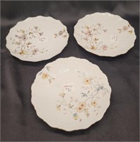 Vintage flower design plates.  7½"