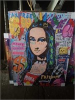 36 by 48 Mona Lisa Punk art