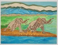 Robert Bannister Original Art - Elephants