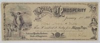1909 New Year Bank of Prosperity Gimmick Note