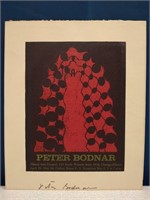 Signed Peter Bodnar Print Gallery Show Advertising