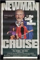 Vintage 27" x 40" "Color of Money" Movie Poster