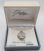 Sterling Silver Family is Forever 18" Necklace