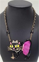 Betsy Johnson Designer Cat Necklace