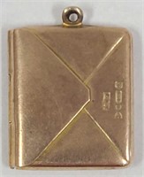 .375 Gold Victorian Hallmarked Envelope Charm