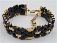 14k Gold & Black Brick Bracelet