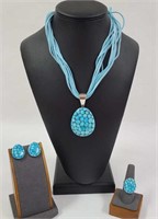 Jay King Sterling Silver & Turquoise Jewelry Set