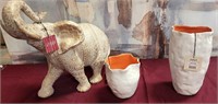 43 - NEW WMC ELEPHANT & CERAMIC VASES (B66)