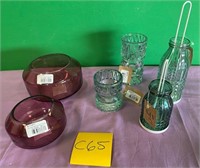 43 - NEW WMC SET OF VASES & 4 LANTERNS (C65)