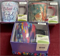 43 - NEW WMC 3 CERAMIC MUGS IN GIFT BOXES (A31)