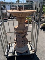 Outdoor Stone Look Fountain - Some Wear