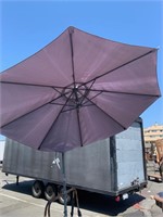 Purple Outdoor Umbrella with Stand