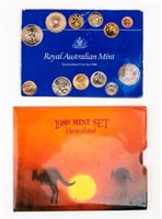 Coin 2 Australian Unc. Mint Sets, 1984+1989