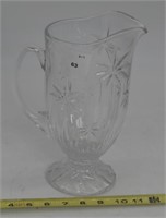 FOOTED LEAD CRYSTAL PITCHER