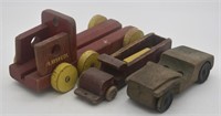 (3) WOODEN TOY VEHICLES