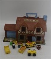 FISHER PRICE HOUSE, PEOPLE, & HOUSEHOLD ITEMS