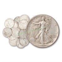 (20) Walking Liberty Half Dollars- 90% Silver