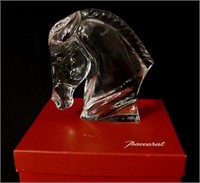 Baccarat Crystal Horse Head "Tet De Cheval'