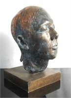 A Bronze & Copper Bust of a man