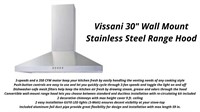 Vissani 30" Wall Stainless Steel Range Hood