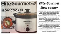 Elite Gourmet 2Qt. Stainless Slow Cooker