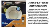 Lithonia 5/6" White Baffle Downlight (x4)