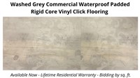 Rigid Core pad Wproof Commercial Washed Grey (bid