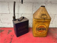 Staminol Irish Oil  and foam compound can.
