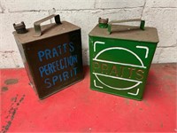 Two Pratts petrol cans.
